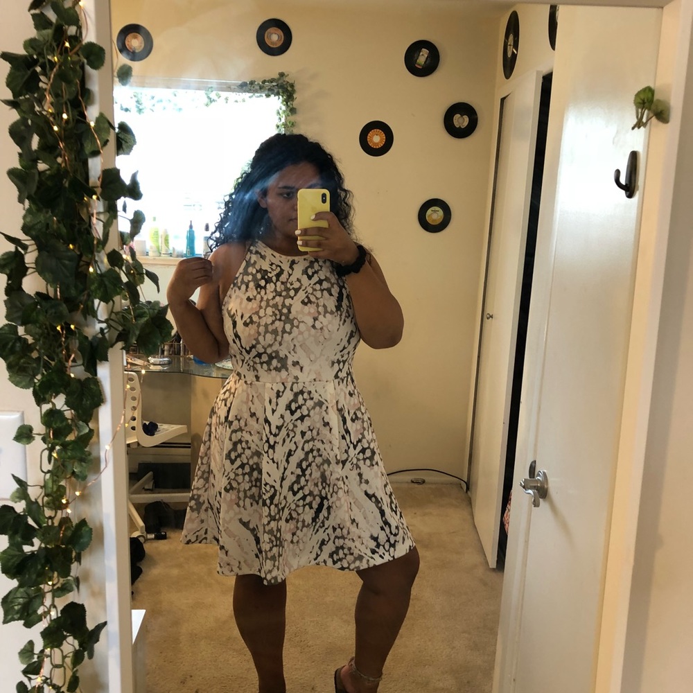 HIGH NECK A LINE DRESS